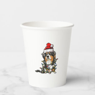 Vasos De Papel Luz del árbol de navidad del pastor australiano li