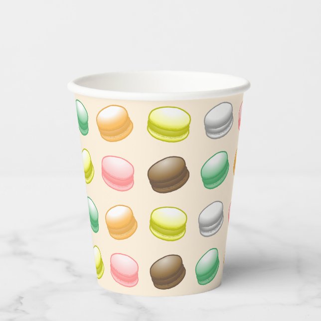 Vasos De Papel Macarons Sweet 16 Fiesta (Anverso)