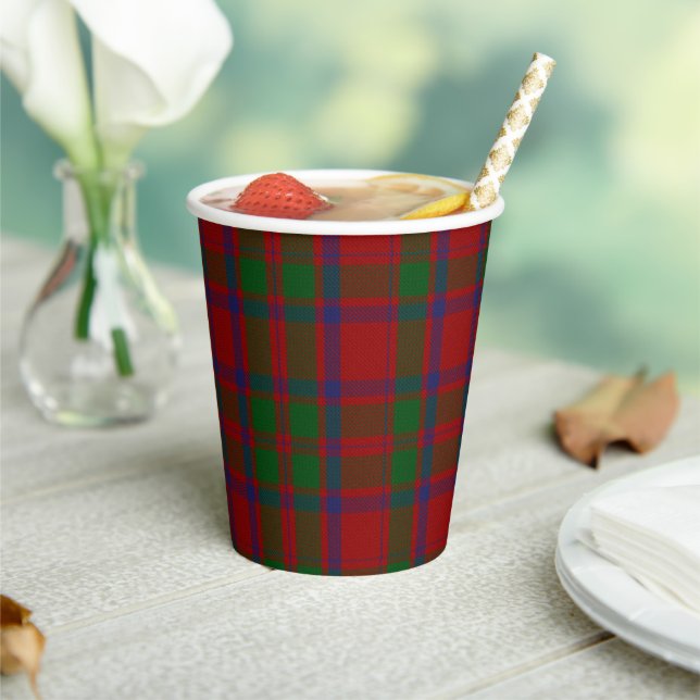 Vasos De Papel MacIntosh Tartan Plaid Cups De Papel (in situ)