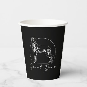 Vasos De Papel Madre del perro retrato de Dane grande