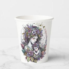 Vasos De Papel Madre e hijo de hadas