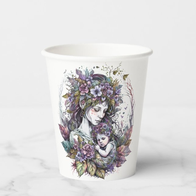 Vasos De Papel Madre e hijo de hadas (Anverso)