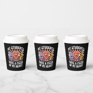 Vasos De Papel Maestro Mis Estudiantes Tienen Una Pizza De Mi Cor
