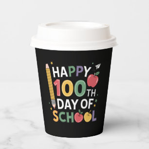 Vasos De Papel Maestros del Día 100 de la Escuela Feliz 100 Días