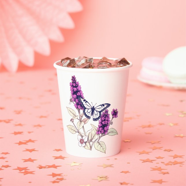 Vasos De Papel Magenta Butterfly Bush (in situ)