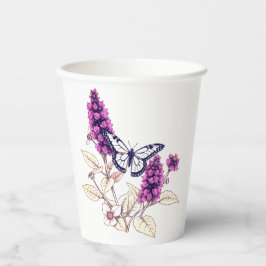Vasos De Papel Magenta Butterfly Bush