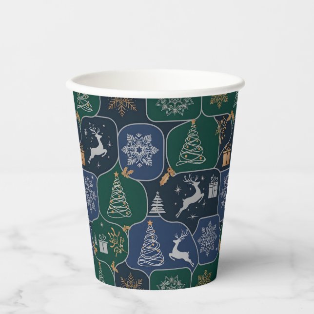 Vasos De Papel Magia Navideña Acogedora (Anverso)