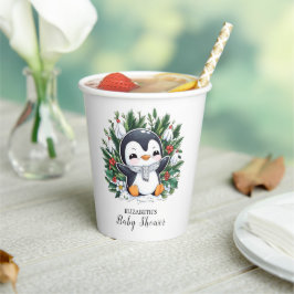 Vasos De Papel Magic Bonito Penguin Baby Shower