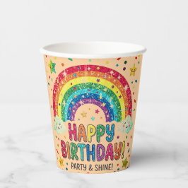 Vasos De Papel Magical Rainbow birthday party Paper