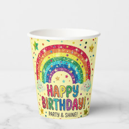 Vasos De Papel Magical Rainbow birthday party Paper