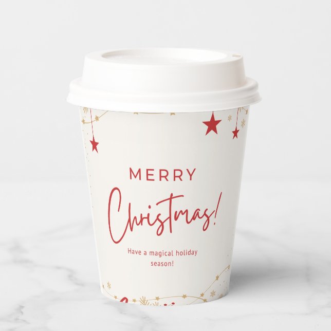 Vasos De Papel Mágico Feliz Navidad (Anverso)