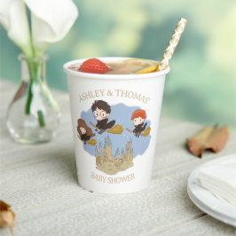 Vasos De Papel Mágico Harry Potter y Baby Shower de Hogwarts