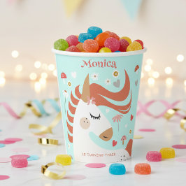 Vasos De Papel Magnífico cumpleaños de niños unicornios