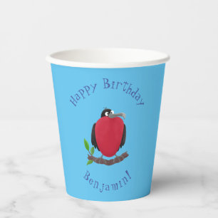 Vasos De Papel Magnífico personalizado de pájaro fragata