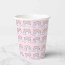 Vasos De Papel Magnífico Unicornio Pastel Fiesta Arcoiris