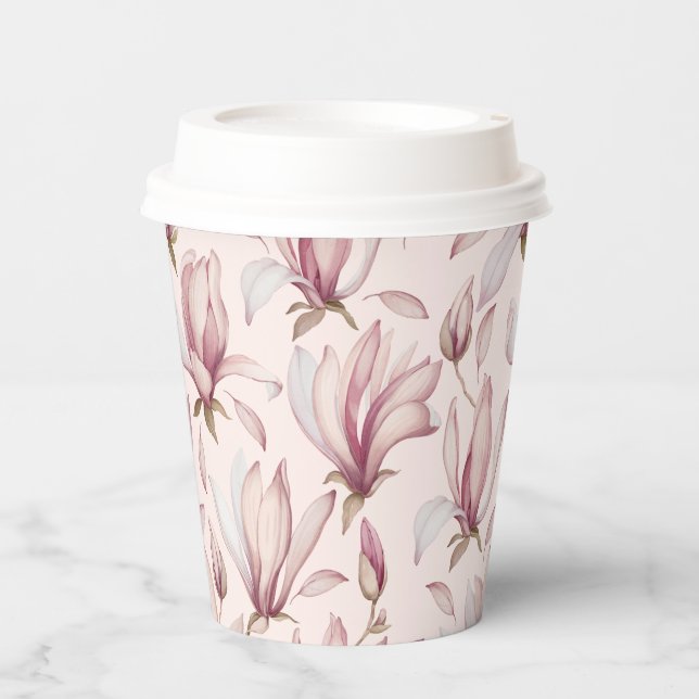 Vasos De Papel Magnolia elegante (Anverso)