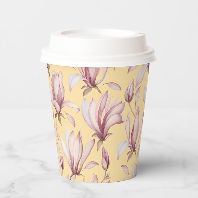 Vasos De Papel Magnolia elegante (Anverso)