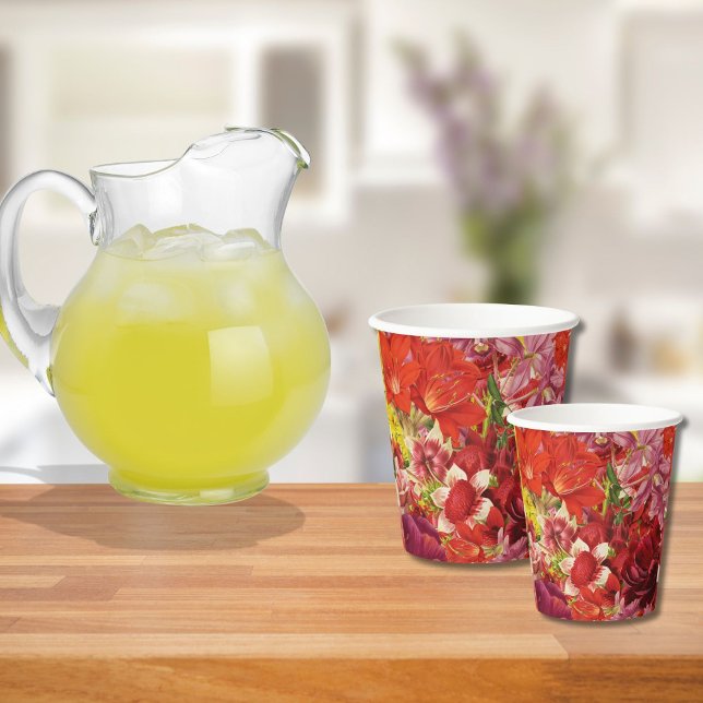 Vasos De Papel Mahjong Party Theme Cups, mahjong florals (Subido por el creador)