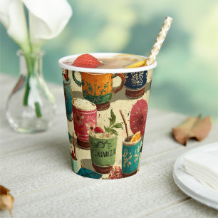 Vasos De Papel Mai Tais de puesta de sol
