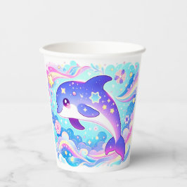 Vasos De Papel Majestic Cute Dolphin Baby Shower