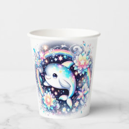 Vasos De Papel Majestic Elegant Dolphin Baby Shower