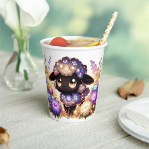 Vasos De Papel Majestic Sheep Baby Shower