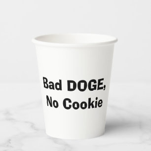 Vasos De Papel Mal DOGE, sin cookies