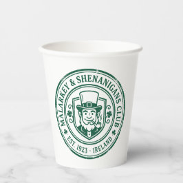 Vasos De Papel Malarkey & Shenanigans Beer Club St. Patrick's Day