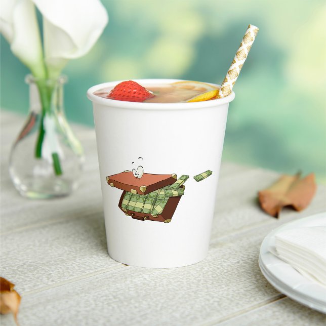 Vasos De Papel Maleta personalizado llena de paquetes de dinero e (Subido por el creador)