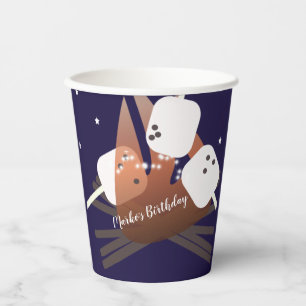 Vasos De Papel Malvaviscos de fogata estrellas Camping al aire li