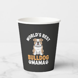 Vasos De Papel Mamá del Bulldog más grande del mundo