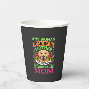 Vasos De Papel Mamá Golden Retriever Amante de los Perros Florale