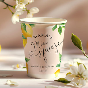 Vasos De Papel Mamas de limón rosa chirrido principal napolas de