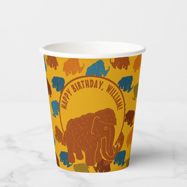 Vasos De Papel Mamut Wooly Personalizado Rust & Gold Personalizad (Anverso)