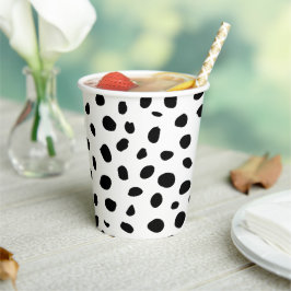 Vasos De Papel Manchas de queso blanco negro