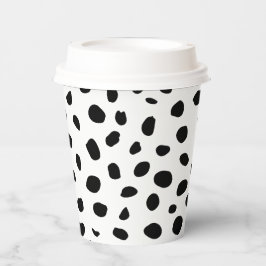 Vasos De Papel Manchas de queso blanco negro