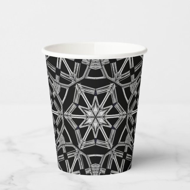 Vasos De Papel Mandalá Industrial (Izquierda)