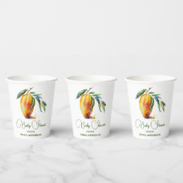 Vasos De Papel Mango tropical | BABY SHOWER