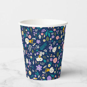 Vasos De Papel Maní En Patrón De Bloom
