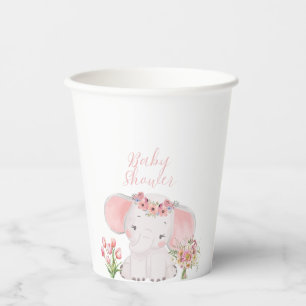 Vasos De Papel Mano ilustra las tazas de papel de Elephant Baby S