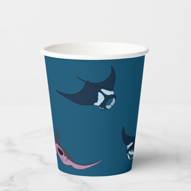 Vasos De Papel Manta Rays (Anverso)