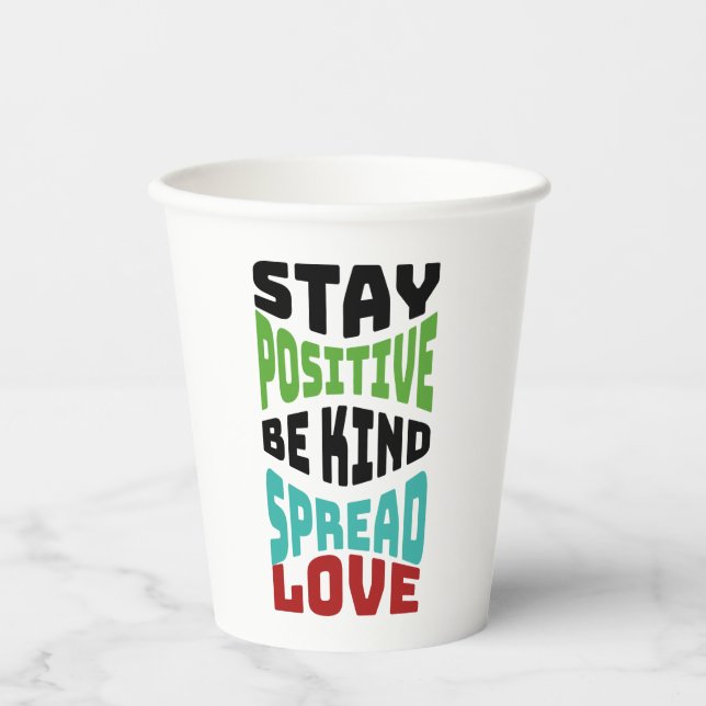 Vasos De Papel Mantén Positivo (Anverso)