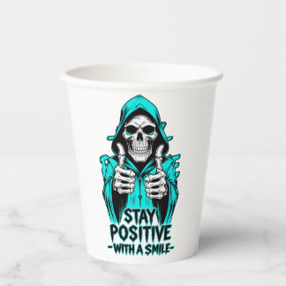 Vasos De Papel Mantén Positivo – Motivacional Inspirador