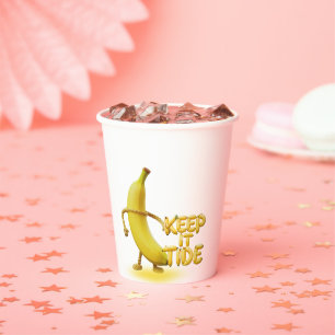 Vasos De Papel Manténlo Tide – Tipografía Divertida de Plátano Mi