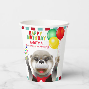 Vasos De Papel Mantequilla cúpula en Tuxedo Fiesta de cumpleaño