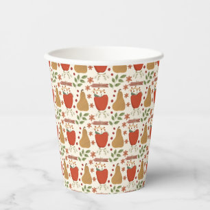 Vasos De Papel Manzanas de otoño y orejas rusas