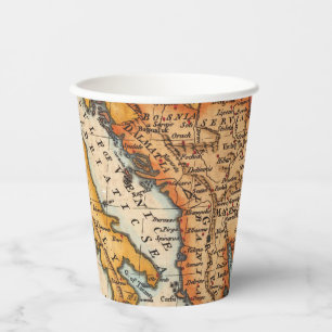 Vasos De Papel Mapa antiguo inspirado (2)