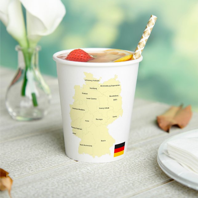Vasos De Papel Mapa de Alemania con estados y capitales (Subido por el creador)