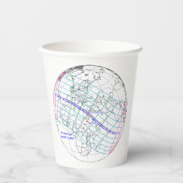 Vasos De Papel Mapa del eclipse solar total de 2027