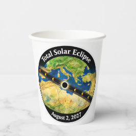 Vasos De Papel Mapa del eclipse solar total de 2027